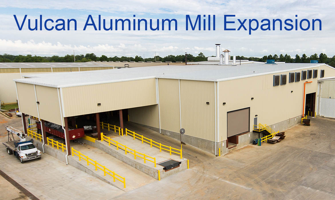 Vulcan completed a Mill Expansion, boosting production capacity to 110 million pounds per year.